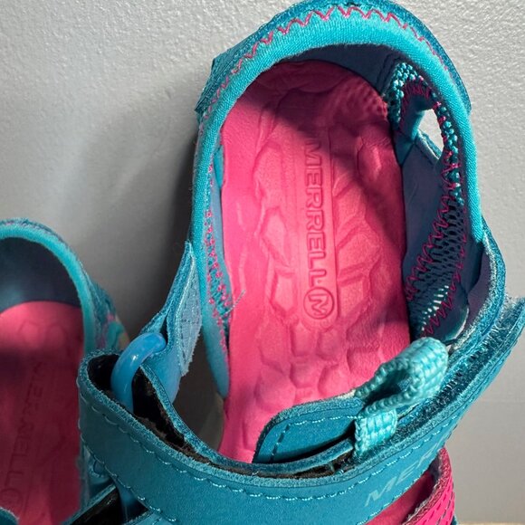 NIB MERRELL Dragonfly Girls Waterproof Sandals - YOUTH 2 - Picture 4 of 9
